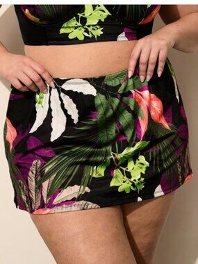 Tropical Hawaiian Swim Skirt - Lane Bryant / Swim Cacique - Size 26 - NEW NIP